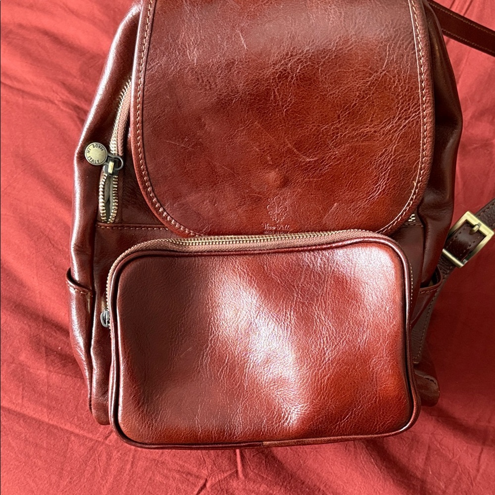 Genuine Leather Women's Bag - Cream